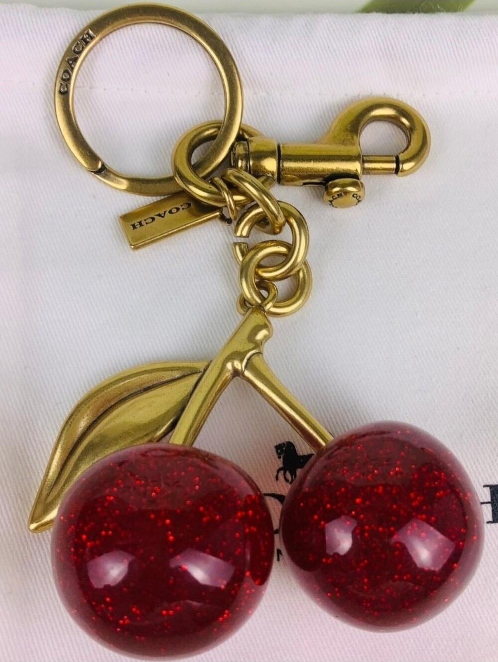 COACH Signature Cherry Charm NWOT